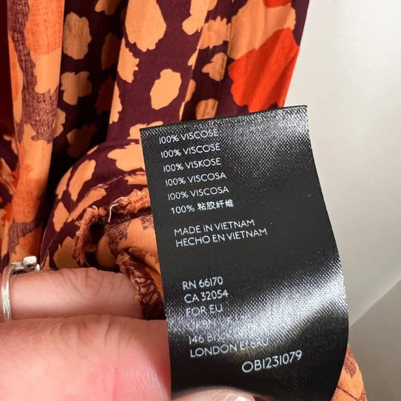 Anthropologie Jennifer Midi Faux Wrap Skirt Size 4 Orange Leopard Print Work - Picture 11 of 11